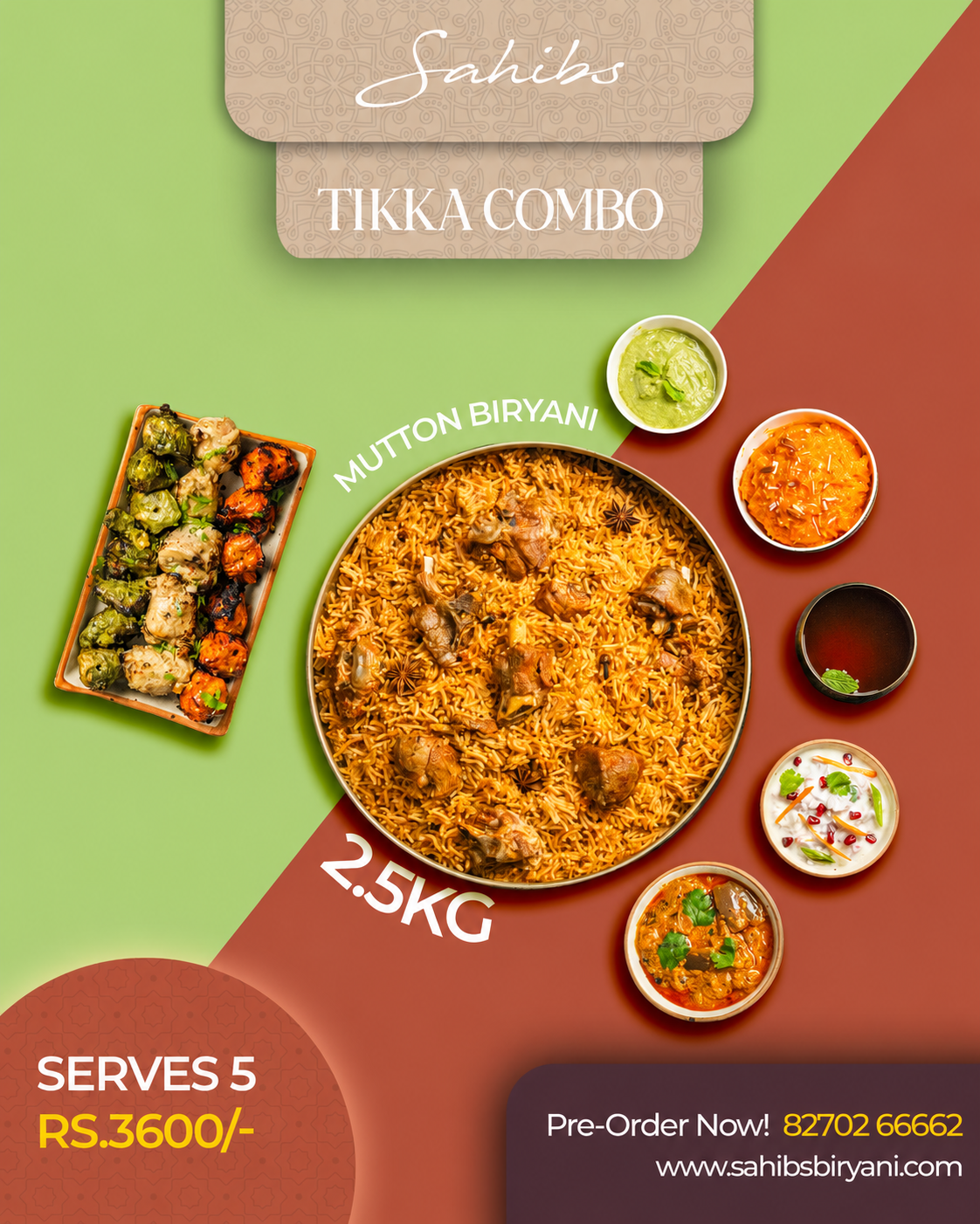 Tikka - Mutton Biryani Combo