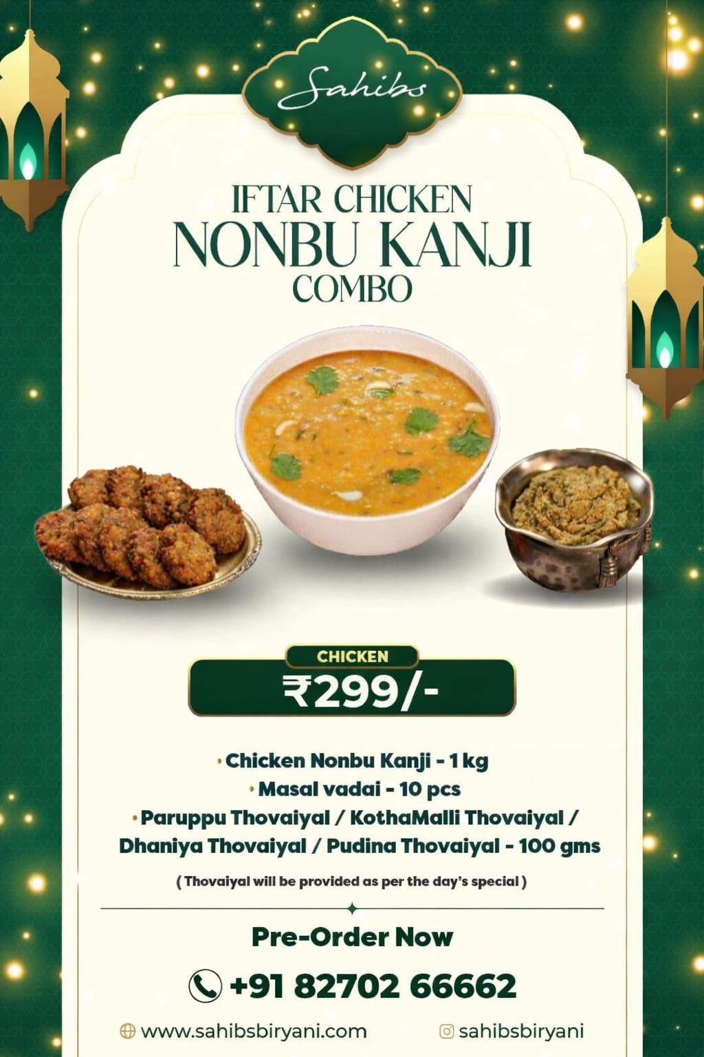 Iftar Chicken Nonbu Kanji Combo