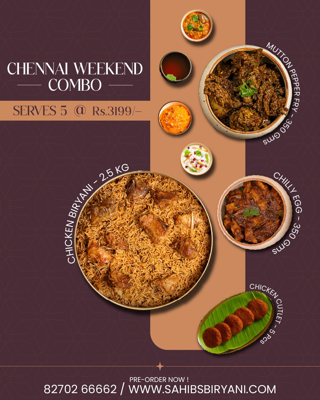 Chennai Weekend Chicken Biryani Combo - Serve - 5