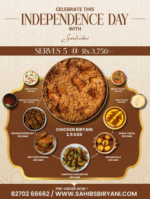Independence Day Chicken Biryani Combo - Serve 5