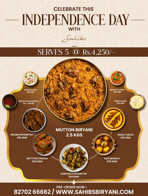 Independence Day Mutton Biryani combo - Serve 5