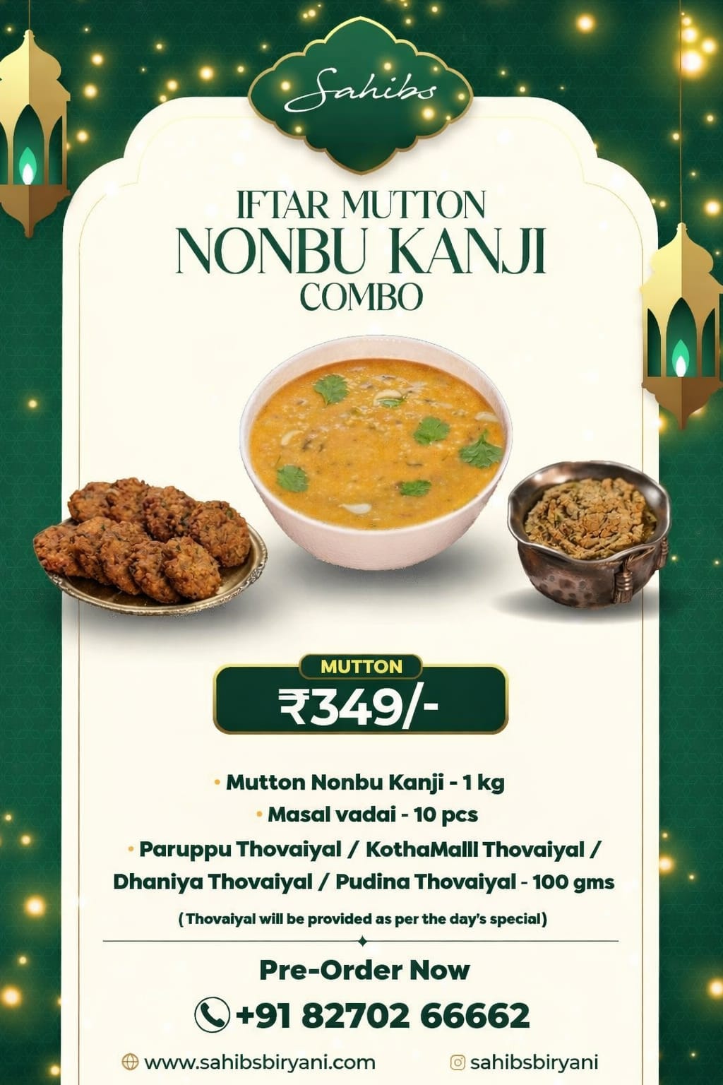 Iftar Mutton Nonbu Kanji Combo