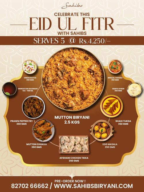 Eid Ul fitr Ramadan Special Mutton Biryani Combo - Serves 5