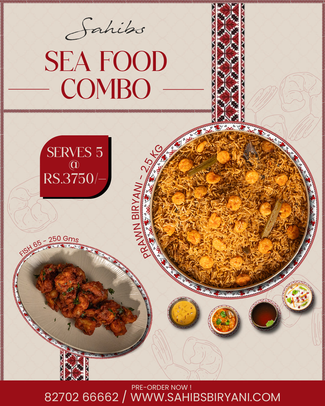 Sea Food  Special Combo - Serve 5 - 750*/Person