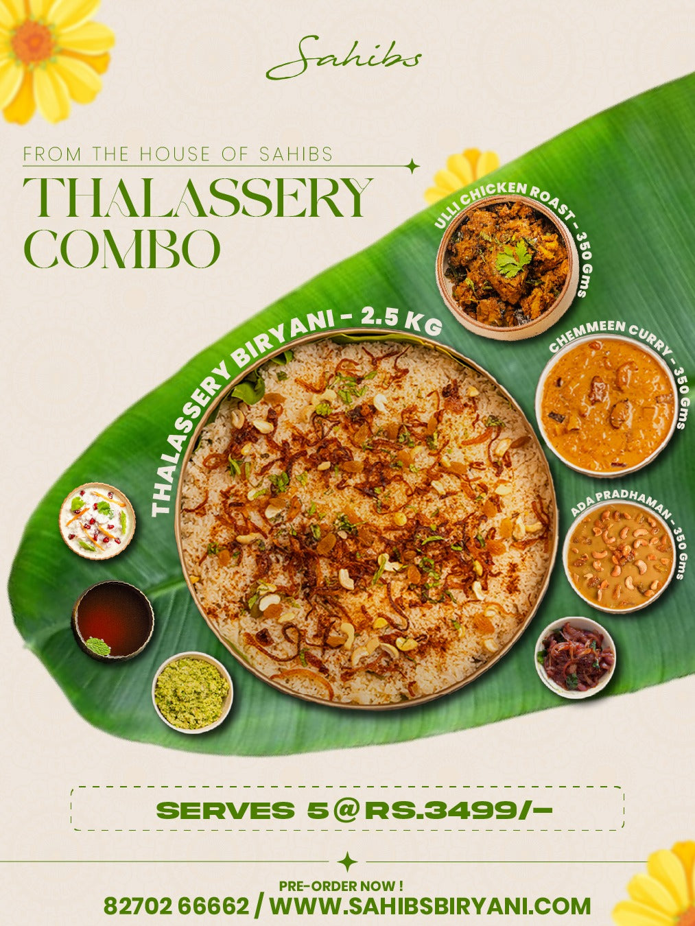 Thalassery chicken Biryani - Serve 5