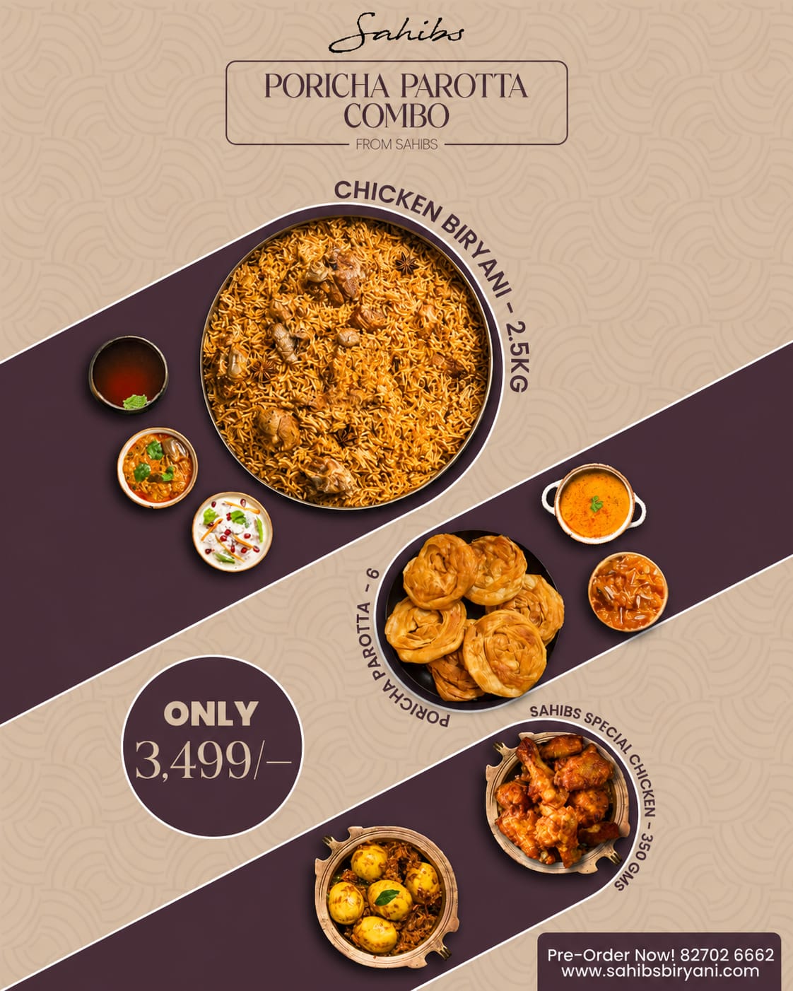 Poricha Parotta & Chicken Biryani Combo - Serve 5