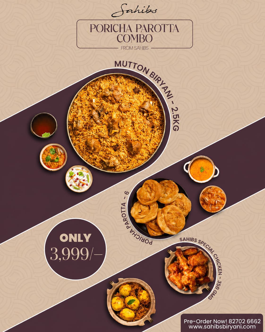 Poricha Parotta & Mutton Biryani Combo - Serve 5