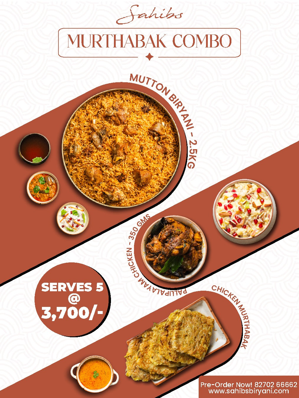 Weekend Special - Mutton Biryani - Murthabak Combo - Serves 5