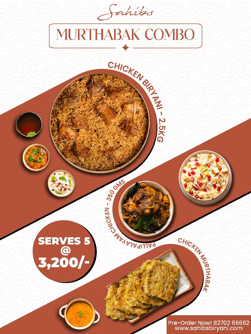 Weekend Special - Chicken Biryani &  Murthabak Combo - Serves 5